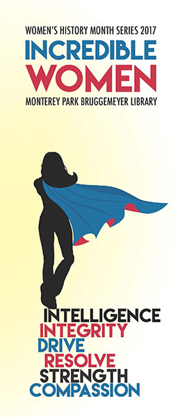 Women's History Month 2017 library brochure cover